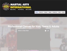 Tablet Screenshot of martialartsinternational.com